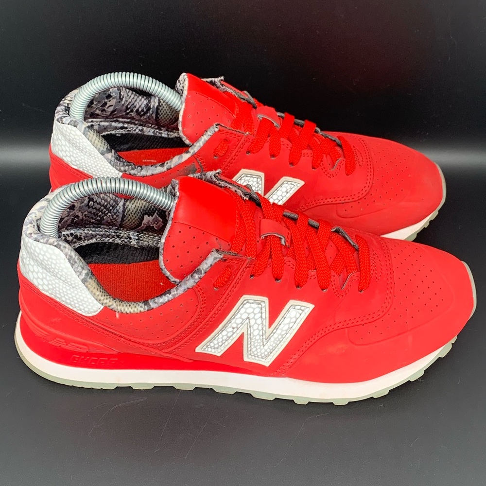 New Balance Red Athletic Sneakers with White Accents